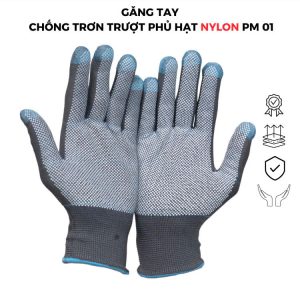Găng tay chống trơn trượt phủ hạt NYLON PM01